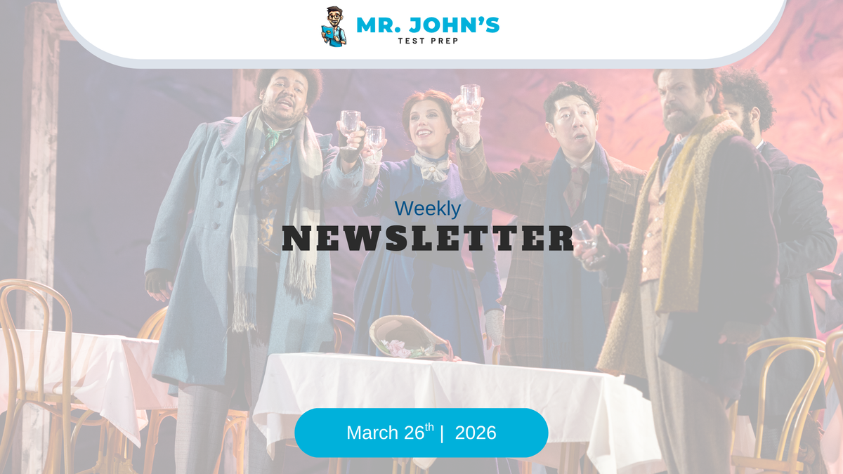 La Bohème, Decision Week, and March SAT Scores Friday