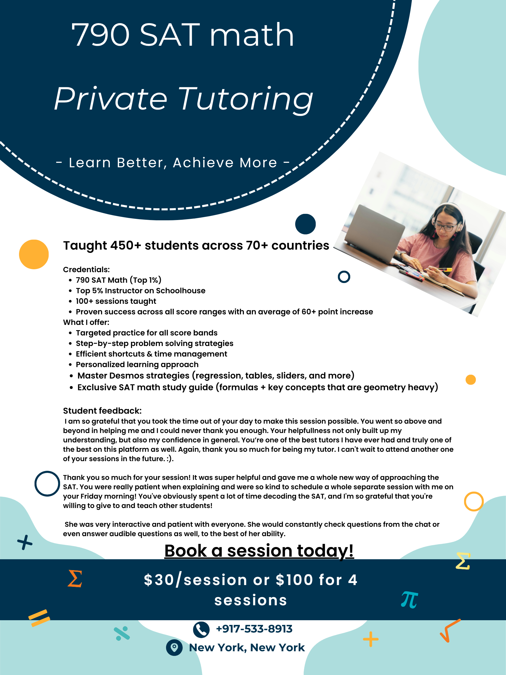 A former student is tutoring math (790), plus new vocab quiz posted